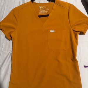 Figs Women's V-Neck Top in Amber